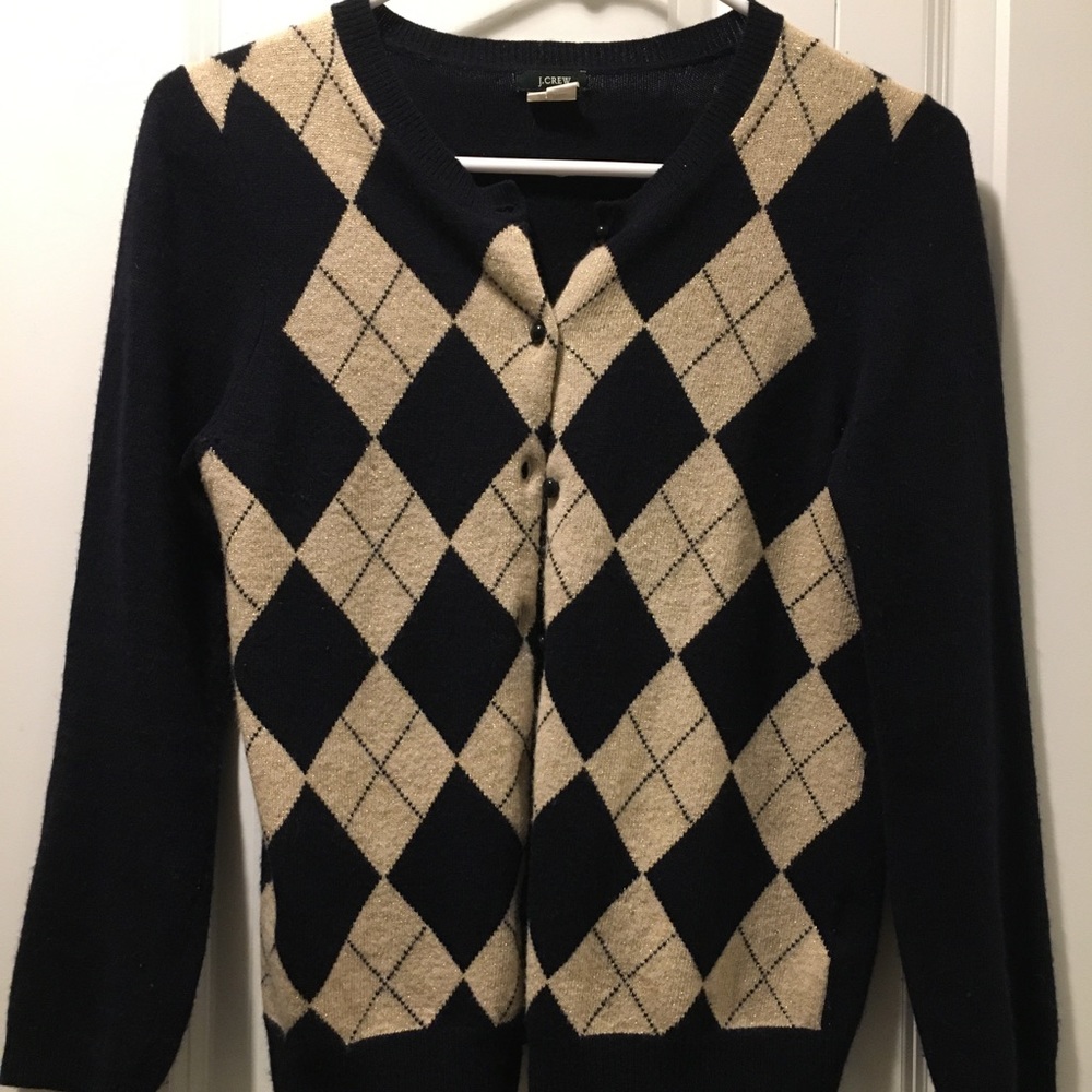 J.Crew Argyle Sweater. Size Small